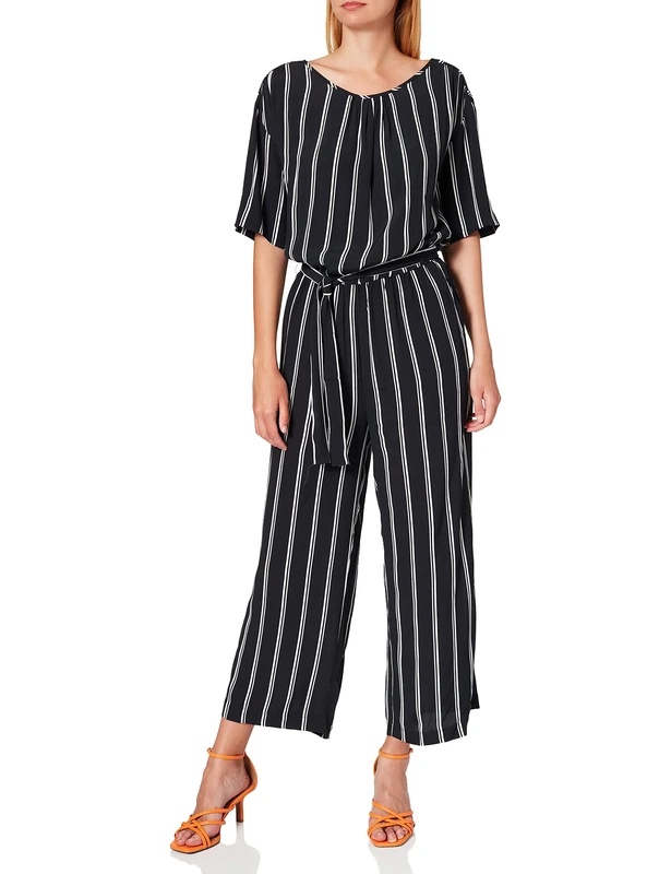 SPARKZ COPENHAGEN Women's TULA Stripe Jumpsuit, Black (Black 099), 10 (Size:M)