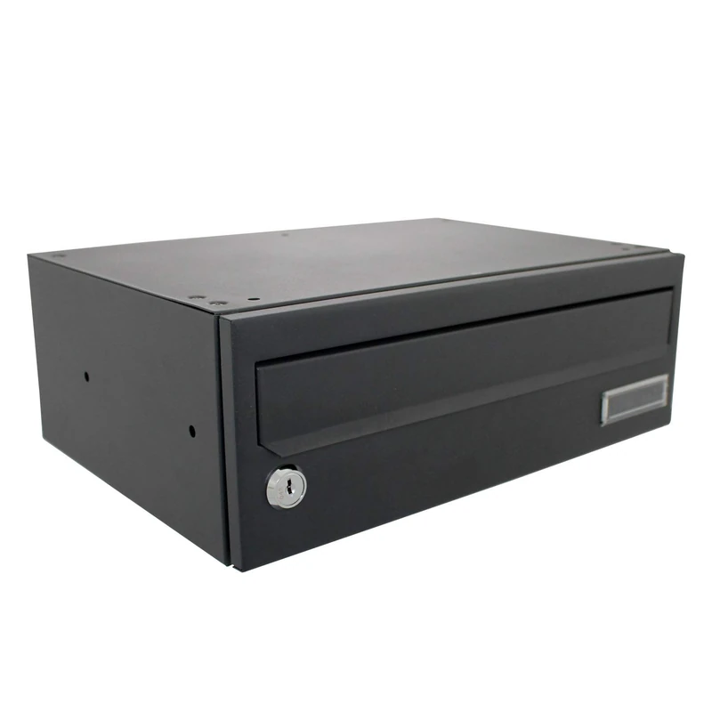 Sterling Wharfe Horizontal Postbox, Black