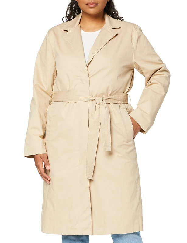 SPARKZ COPENHAGEN Women's TUDI Coat, Beige, 14 (Size: X-Large)