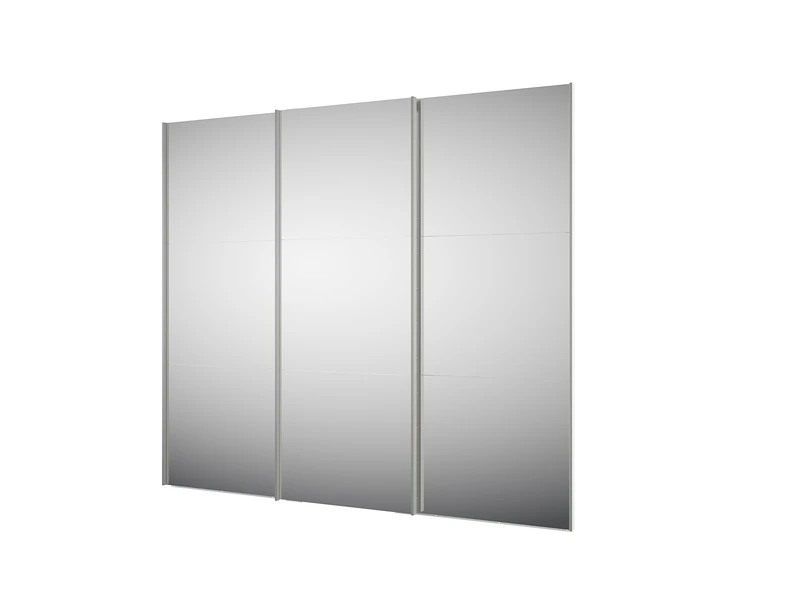 Demeyere Sliding door with mirrors BABYLONE, Pearl White, 87.1x15x221.7 cm (WxDxH) - Image 1