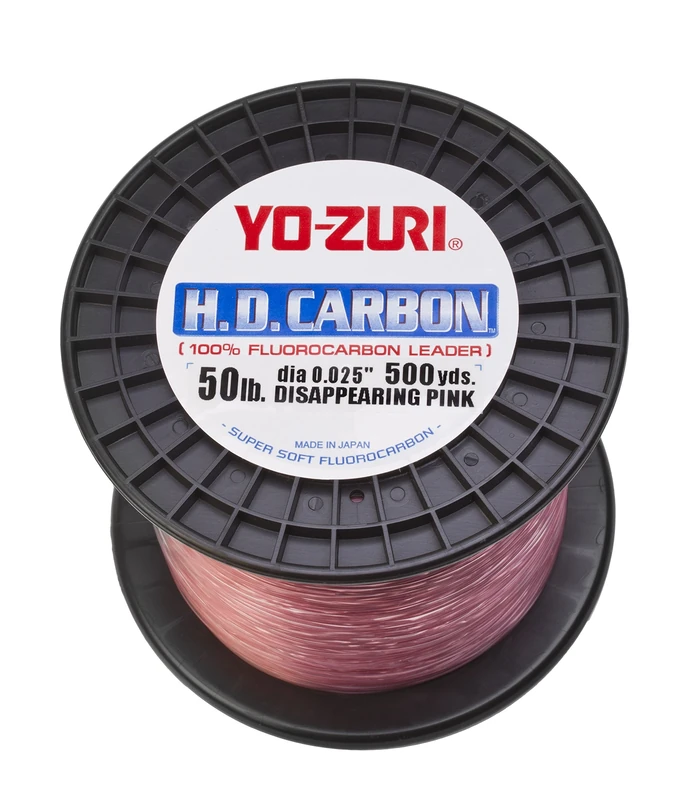 Yo-Zuri H.D.Carbon Fluorocarbon 100% Leader 500Yds 50Lbs 458M (0.645mm) Disappearing Pink