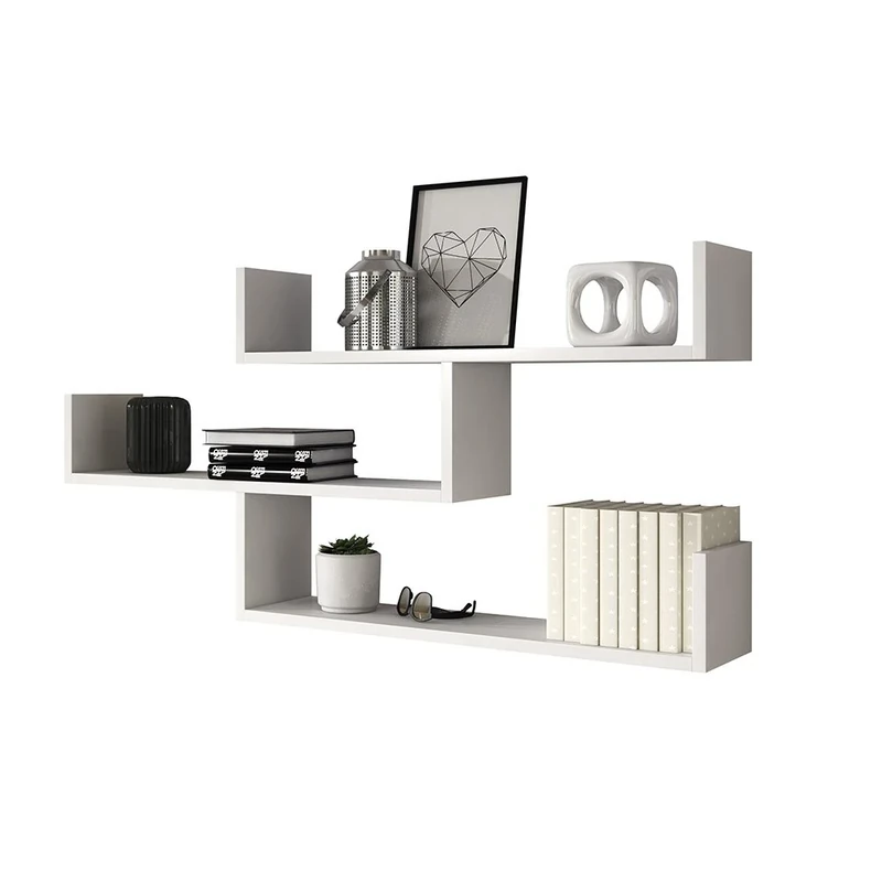 SELSEY KASSI - 3 Level Floating Shelf/Hanging Display Ledge/Decorative Wall Shelf/White - Image 1