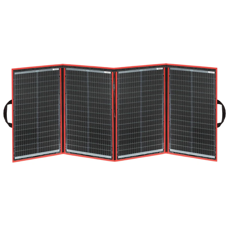 DOKIO 220W 18V Foldable Solar Panel Kit Lightweight(9.7lb, 26x19inch) Monocrystalline(HIGH Efficiency) with Controller USB Output to Charge 12V Batteries (All Types: Vented AGM Gel) RV Camper Boat