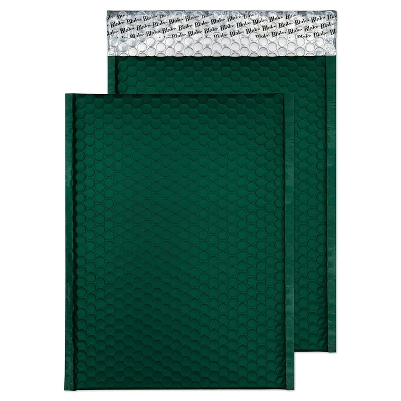 Blake Purely Packaging C4 324 x 230 mm Matt Metallic Padded Bubble Envelopes Peel and Seal (MTBRG324) British Racing Green - Pack of 100