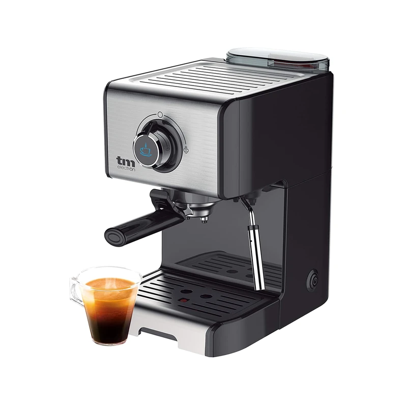 TM Electron TMPCF101 Manual espresso machine with 15 bar pressure, 1200 W, 1.2 L tank, milk frother, 3 functions, made of stainless steel, 1 cups - Image 1