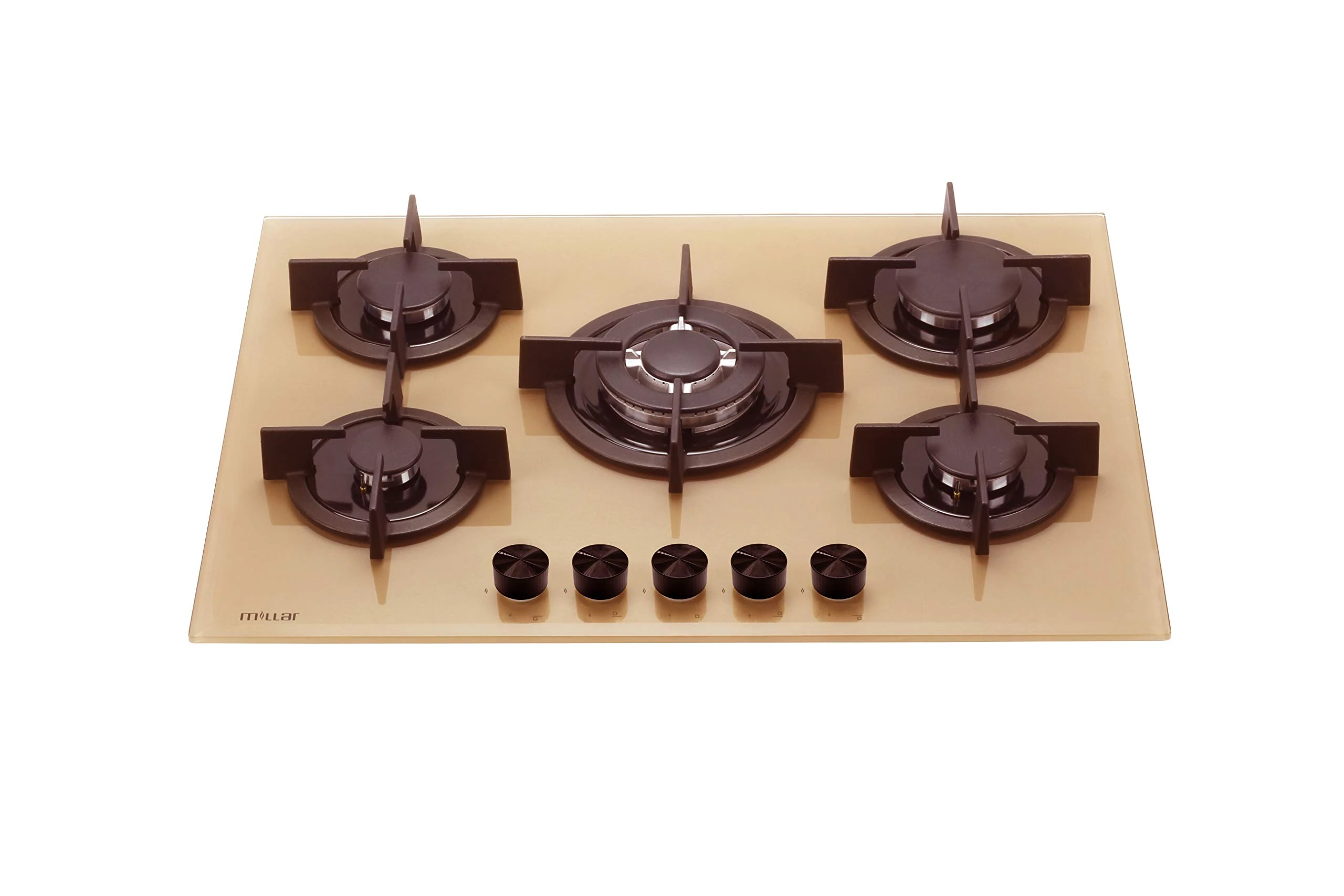 MILLAR GH7051PG 70cm Built-in 5 Burner Metallic Gold/Copper Gas on Glass Hob/Cooker/Cooktop with FFD