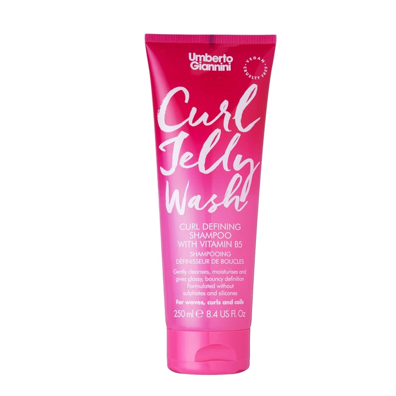 Umberto Giannini Curl Jelly Wash, Vegan, Cruelty Free, & Sulphate Free Shampoo for Curly or Wavy Hair,250ml