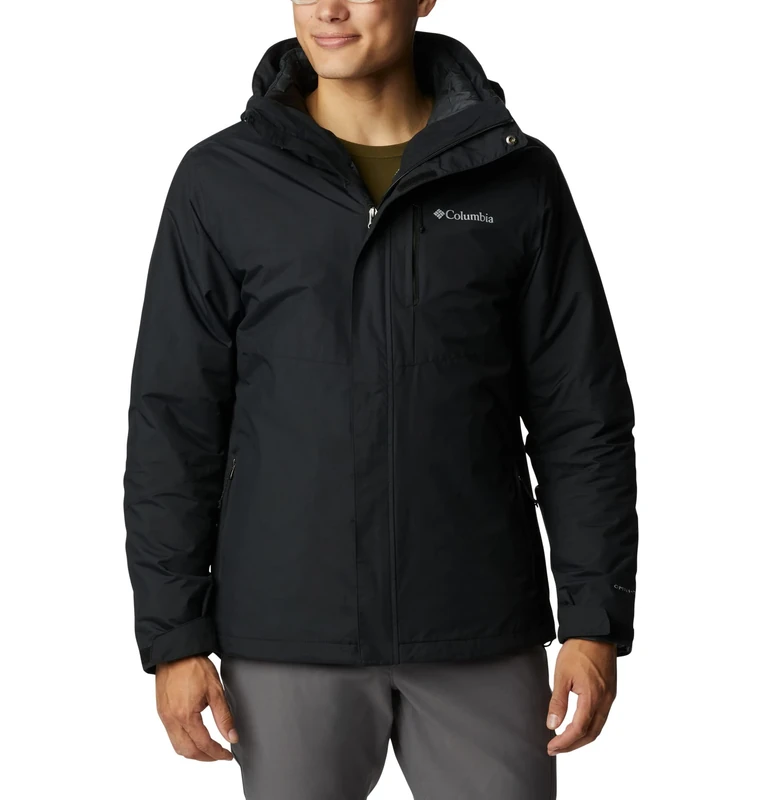 Columbia Men's Element Blocker Interchange Jacket, 3 In 1 Interchange Winter Coat, Black, Size S