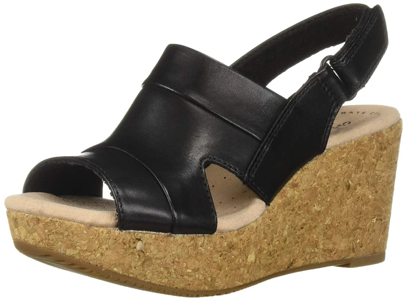 CLARKS Women's Annadel Ivory Wedge Sandal