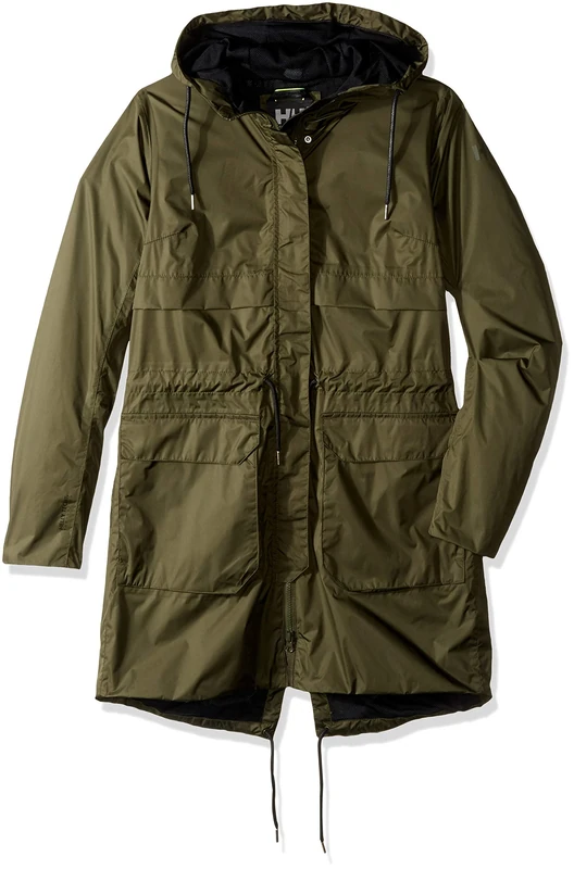 Helly-Hansen Women's Westport Ii Waterproof Lightweight Rain Parka with Hood, Forest Night, Large - Image 1