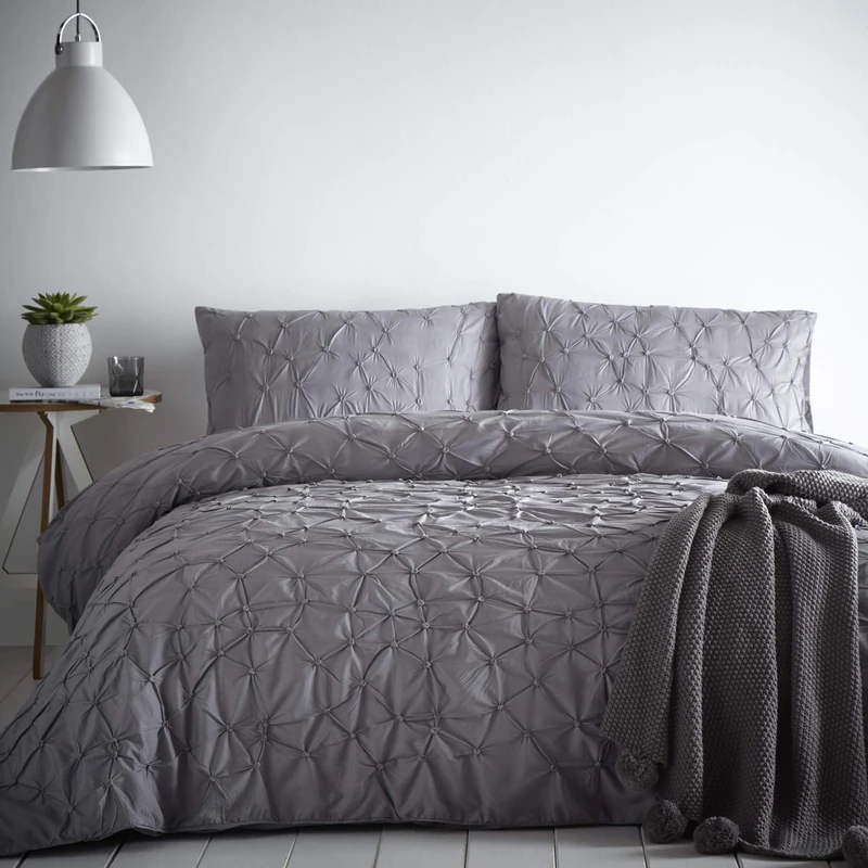 Signature - Glacier - 100% Cotton Duvet Cover Set | Double Bed Size | Slate Grey Bedding - Image 1