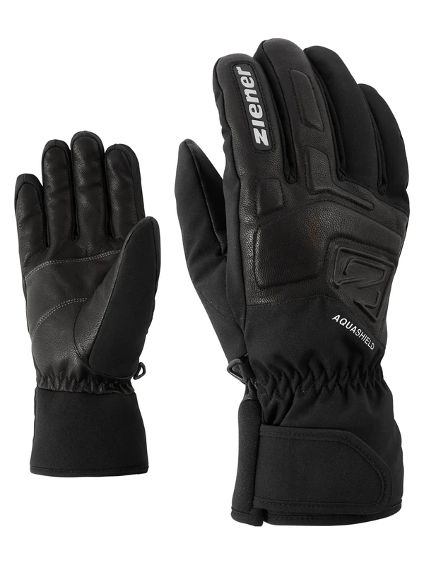 Ziener GLYXUS AS(R) Adult Ski Gloves Alpine Winter Sports Waterproof Breathable Black 8.5