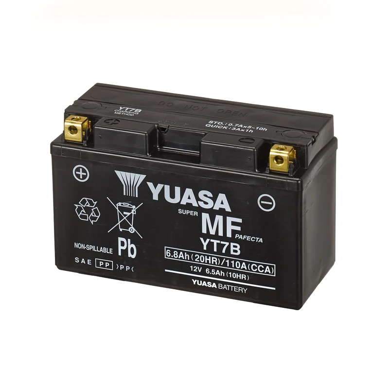 Yuasa YT7B 12V 110 CCA Maintenance Free AGM VRLA Motorbike Battery