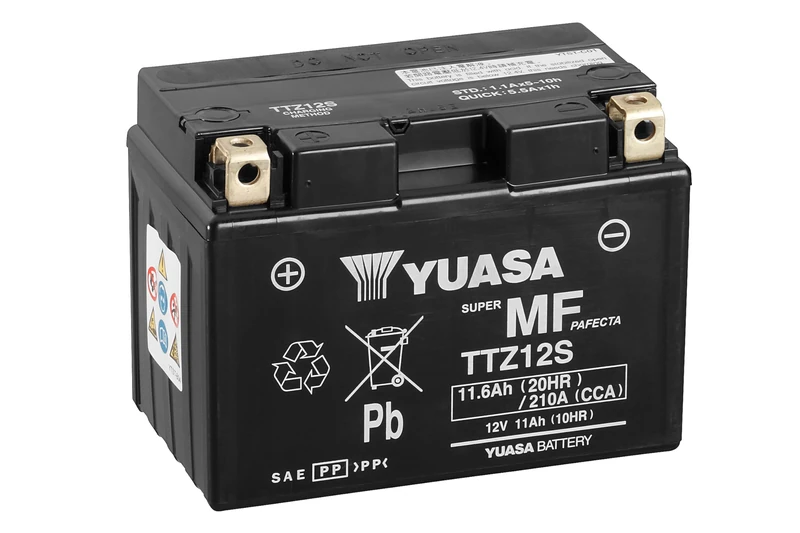 Yuasa TTZ12S 12V 210 CCA High Performance Maintenance Free VRLA Motorbike Battery