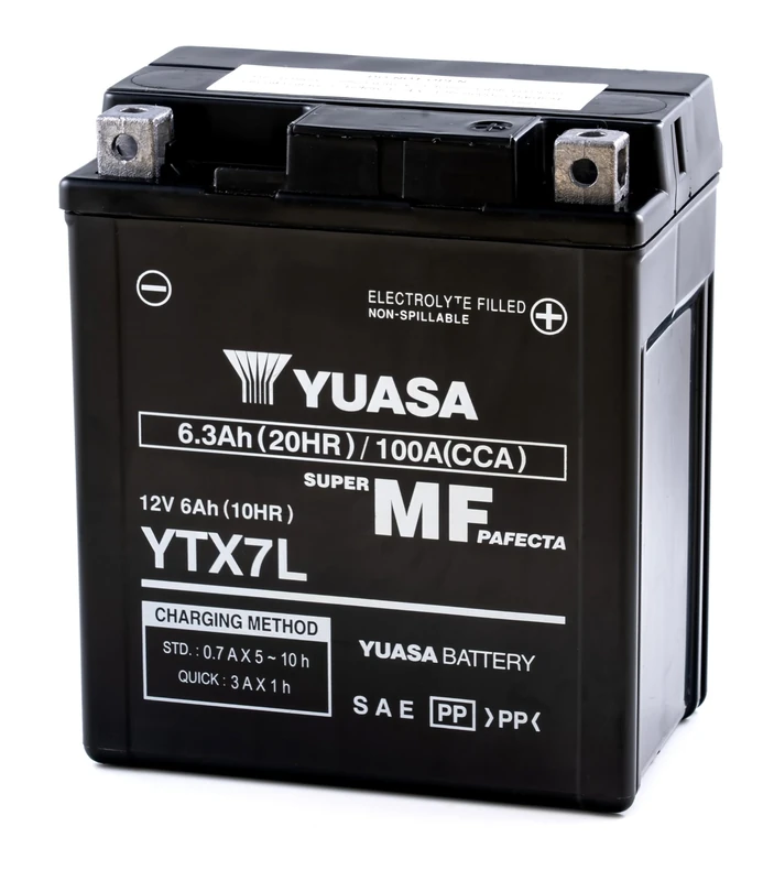 Yuasa YTX7L 12V 100 CCA Maintenance Free AGM VRLA Motorbike Battery