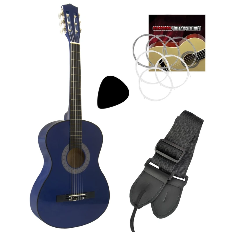 TIGER CLG6-BL-NB Childrens 1/2 Size Classical Guitar - Blue - Now with 6 Months Free Lessons Included