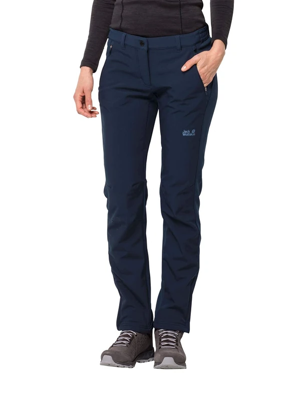 Jack Wolfskin Zenon Softshell Pants Women's Pants - Midnight Blue, 34 - Image 1