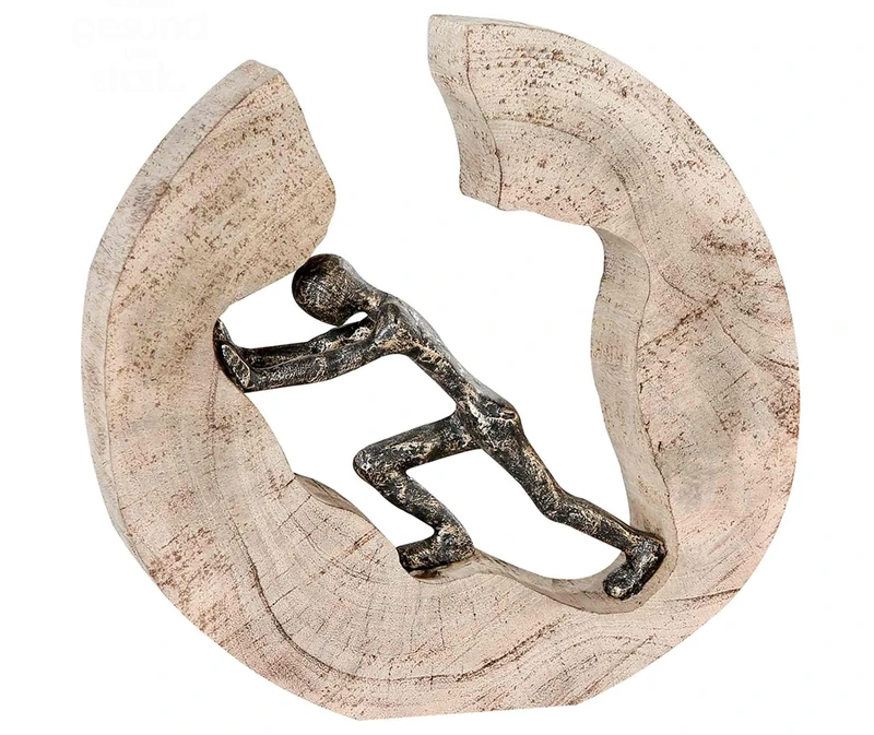 Casablanca modernes Design Sculpture, Aluminium Wood, Bronze, Natural, Höhe 29 cm - Image 1