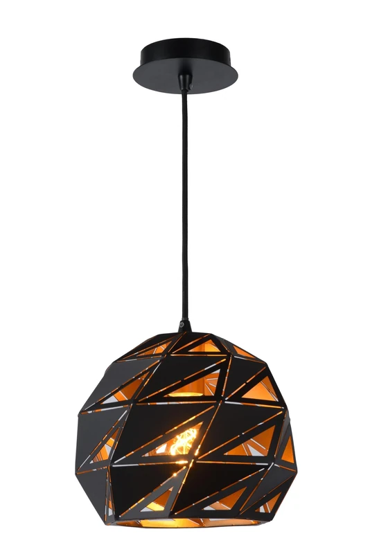 LUCIDE MALUNGA - Pendant Light - Ø 25 cm - 1xE27 - Black - Image 1