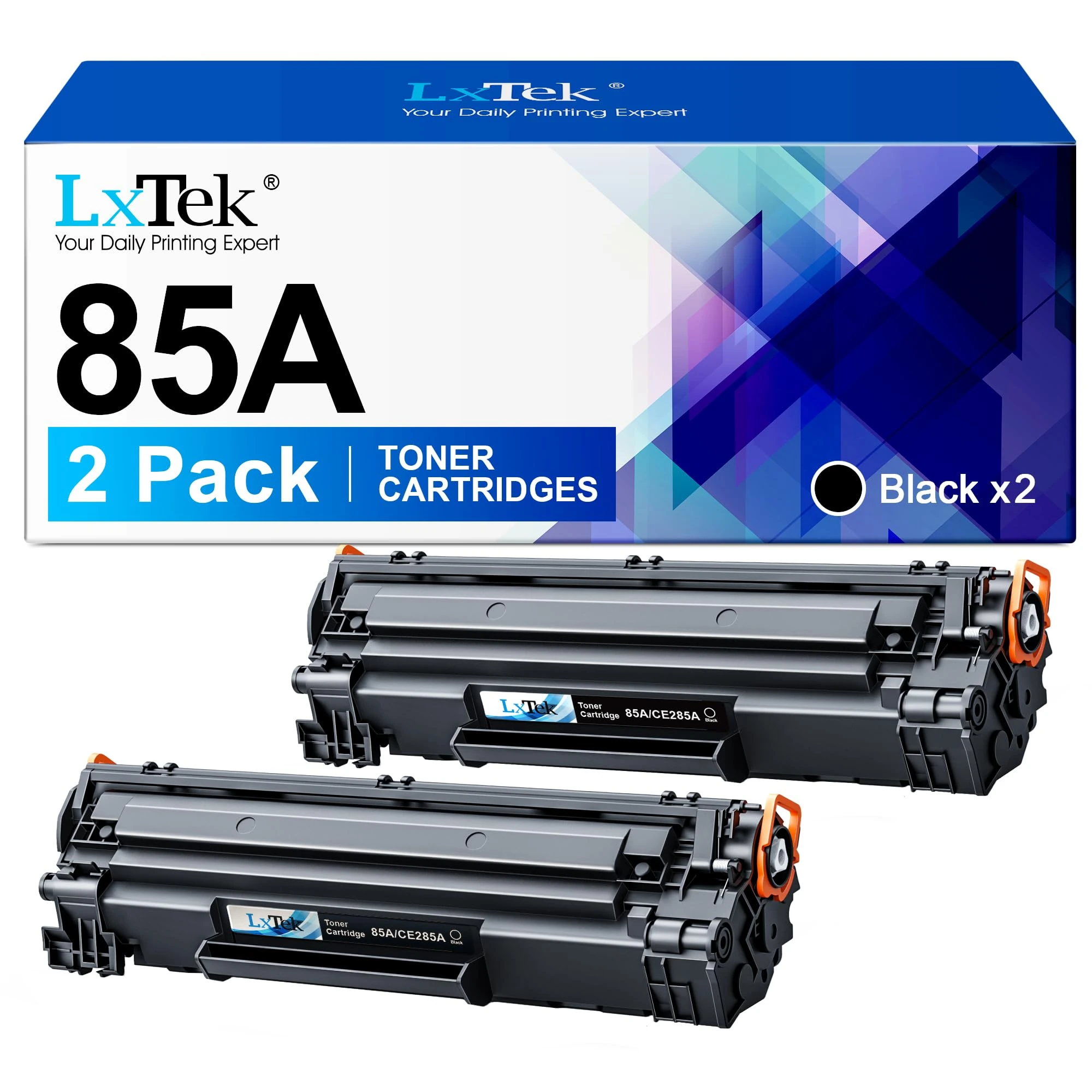 CE285A Compatible Toner Cartridges Replacement for HP CE285A 85A for HP Laserjet Pro P1102W P1102 M1132MFP M1217NFW M1212NF M1132 P1100 M1136 M1210 M1212 M1213NF (2 Black)