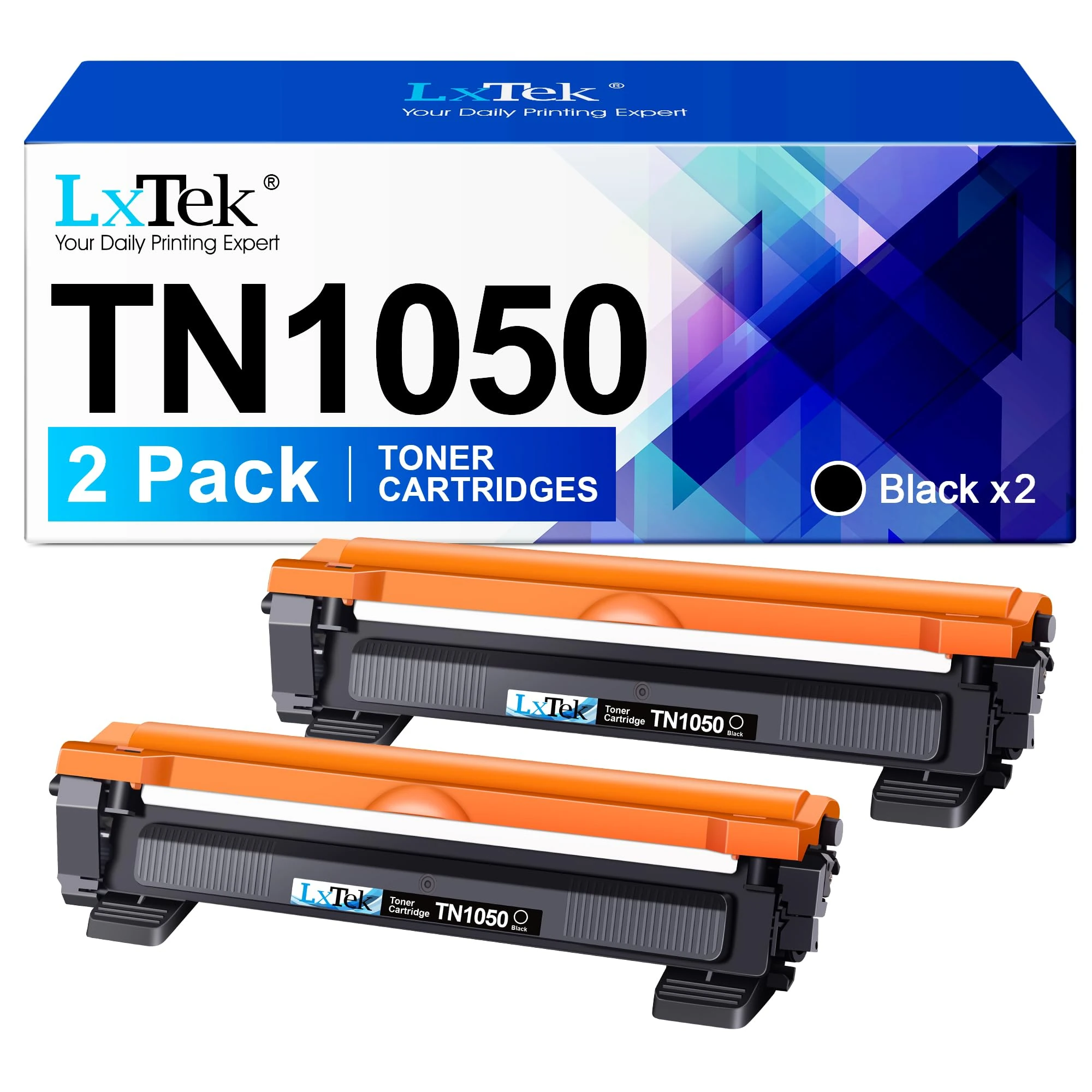 TN1050 Toner Cartridge Compatible with Brother TN-1050 TN1050 for DCP-1510 DCP-1610W DCP-1612W DCP-1512 MFC-1910W MFC-1810 HL-1212W HL-1210W HL-1210W -11122 (Black, 2 Pack)
