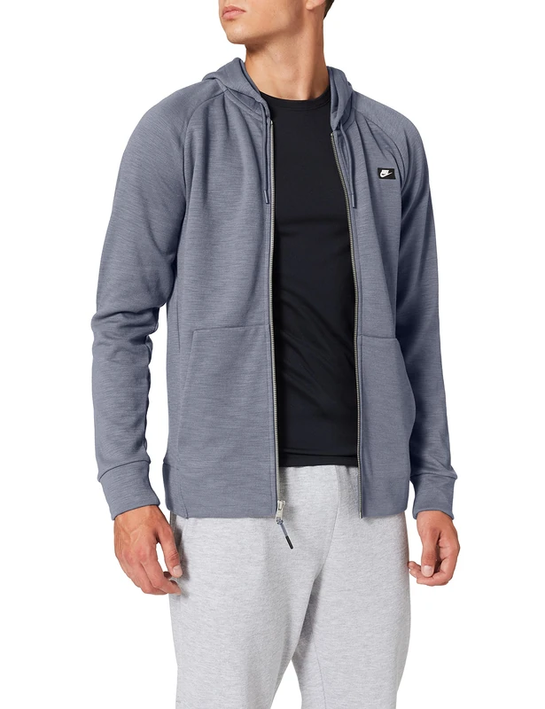 Nike Men Sportswear Optic Full-Zip Hoodie - Armory Blue, Small - Image 1