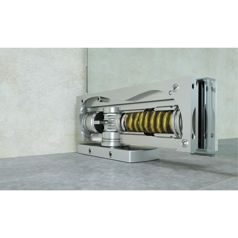 Biloba Unica Lower Corner Fitting Glass 8/10/12 mm Maximum Load 100 kg Stainless Steel - Image 1