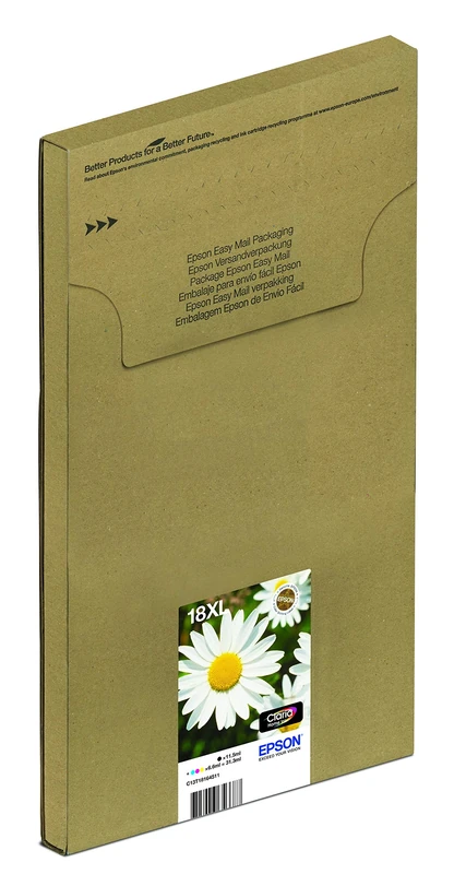Epson 18XL Daisy High Yield Genuine Multipack, Eco-Friendly Packaging, 4-colours Ink Cartridges, Claria Home Ink
