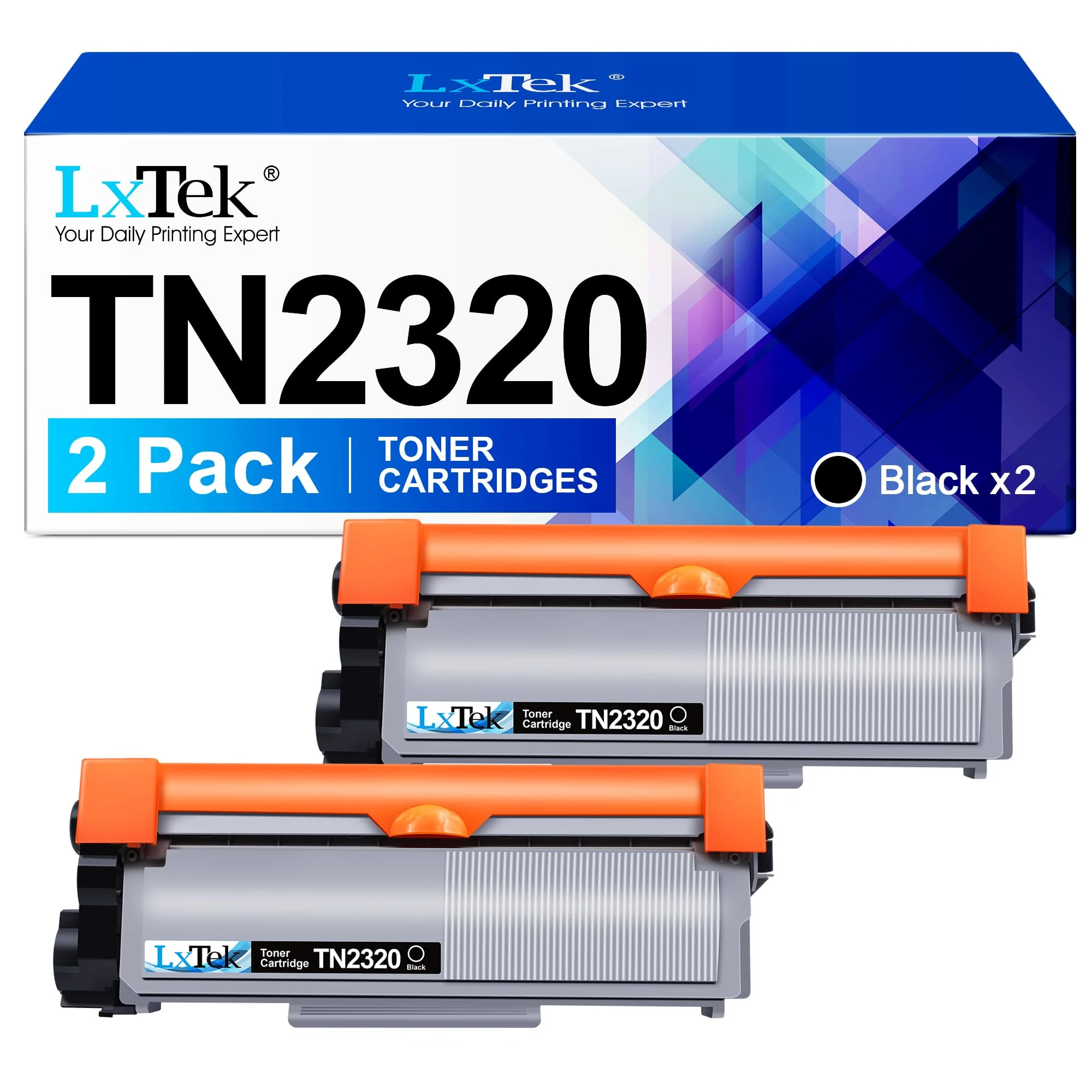 LxTek Compatible Toner Cartridge Replacement for Brother TN2320 TN2310 TN-2320 for Brother MFC-L2700DN HL-L2300D HL-L2360DN HL-L2340DW DCP-L2500D DCP-L2520DW DCP-L2540DN MFC-L2720DW (Black, 2-Pack)