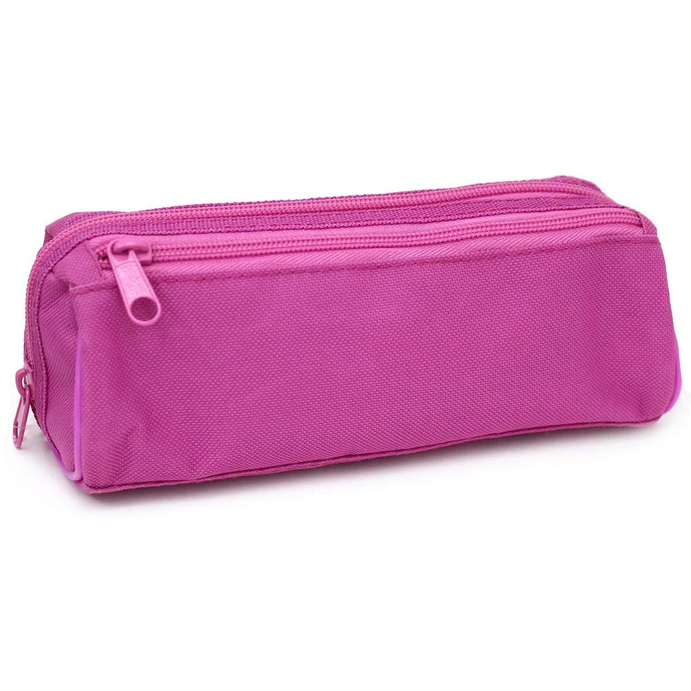 Fashion Stationery Pink Pencil Case for Teenagers High Secondary School Boys Kids Students and Girls Large 2 Compartment Pencil Cases