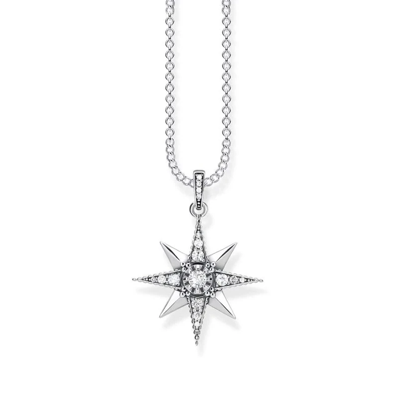 Thomas Sabo Women Necklace Royalty Star 925 Sterling Silver KE1825-643-14-L45v