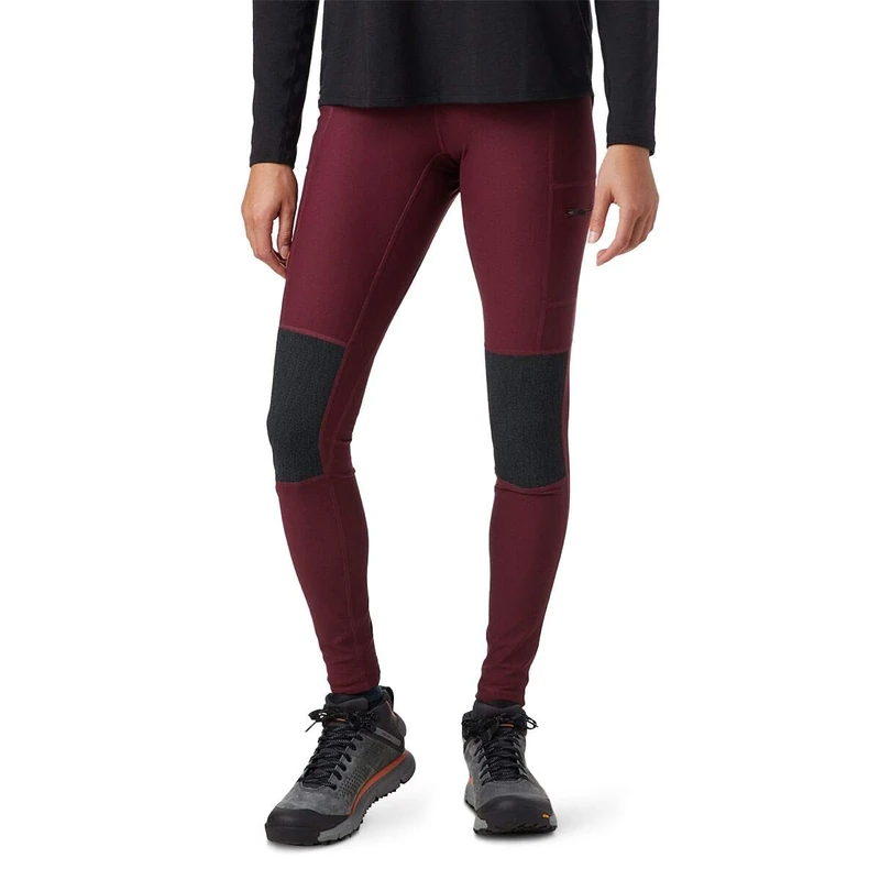 FJALLRAVEN Women's Abisko Trekking W Tights, Red (Dark Garnet), XXL UK