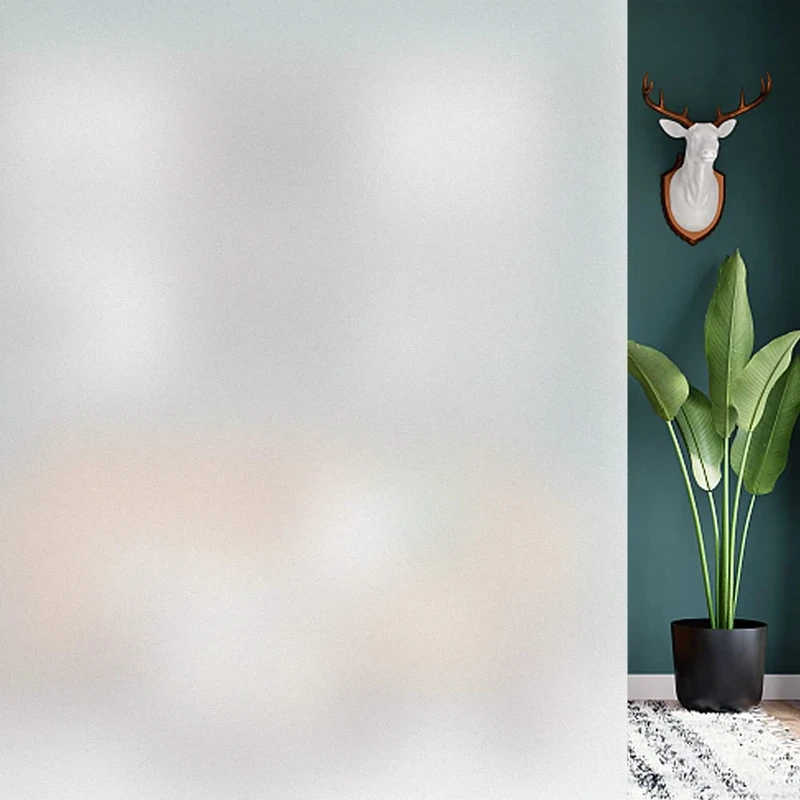 HIDBEA Frosted Window Privacy Film - Non Adhesive Static Cling Glass Stickers Sun UV Blocking Heat Control Door Covering Decals for Home Office, 35.4 x 393.7 Inch