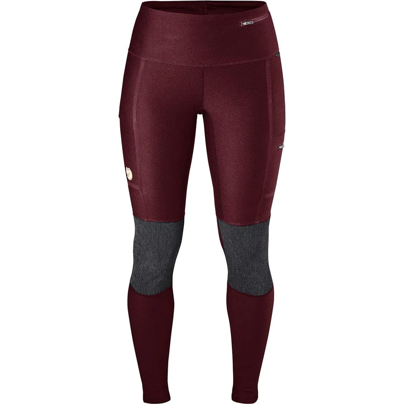 Fjallraven Women's Abisko Trekking Tights W Sport Trousers, Dark Garnet, M UK