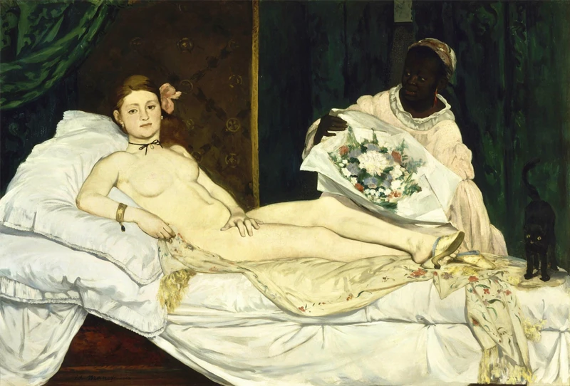 Legendarte Painting by Edouard Manet - Olympia - Digital print on canvas -cm. 60x90