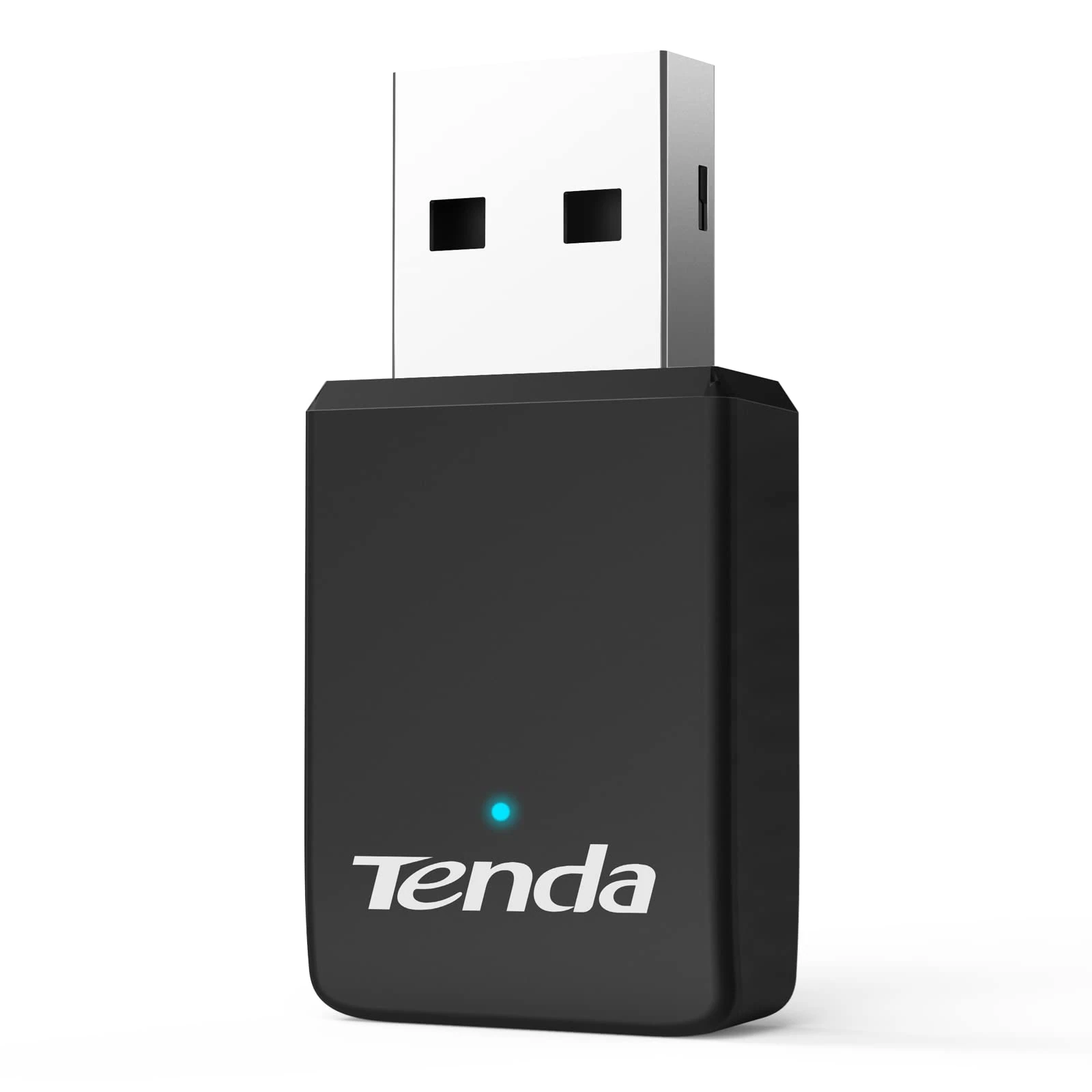 Tenda U9 AC650 Wi-Fi Dongle – Dual Band Wireless USB Adapter for PC, Desktop and Laptop – Mini Size – Plug & Play – Supports Windows XP/7/8/8.1/10/11, Black