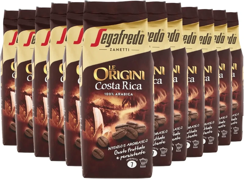 Segafredo Zanetti - Le Origini Gusto Costa Rica Line - Intense and Aromatic - 12 Boxes of 250 g