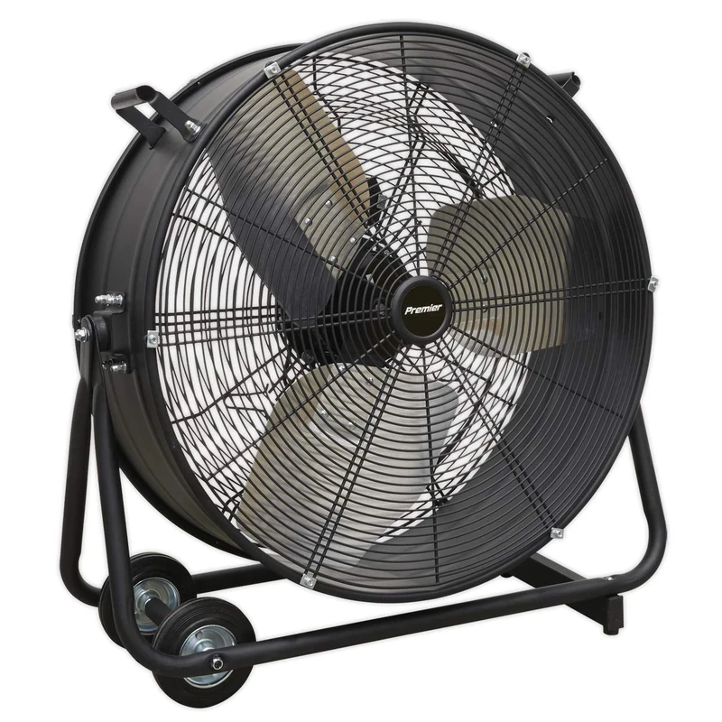 Sealey 230V-Premier 230 V Industrial High Velocity Drum Fan, Black, 24-Inch - HVD24P