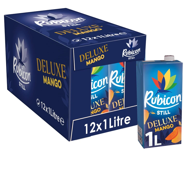 Rubicon Still 12 Pack Deluxe Mango Juice Drink, Made with Handpicked Alphonso Mangoes for an Authentic and Delicious Flavor - 12 x 1L Cartons