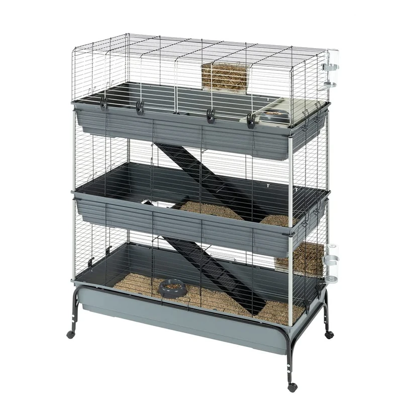 Ferplast Rabbit Cage Rabbit 120 Double Front Opening Bracket and Accessories Included 118 x 58 x 166 cm