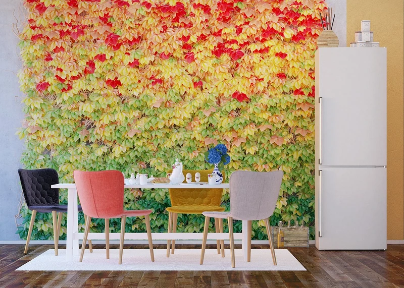 AG Design Leaves Giant Wall Poster, Non Woven, Multi-Colour, 360 x 270 cm