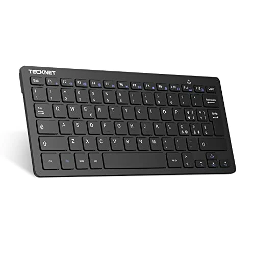 TECKNET Wireless PC Keyboard, Wireless Keyboard for Windows and Android Smart TV, Very Long Battery Life, Italian QWERTY Layout, Silent and Ultra Thin
