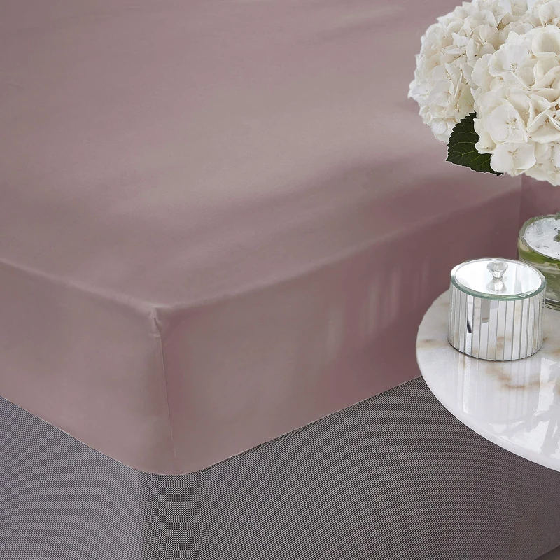 Silentnight Pure Cotton Fitted Sheet - Mauve - Super King