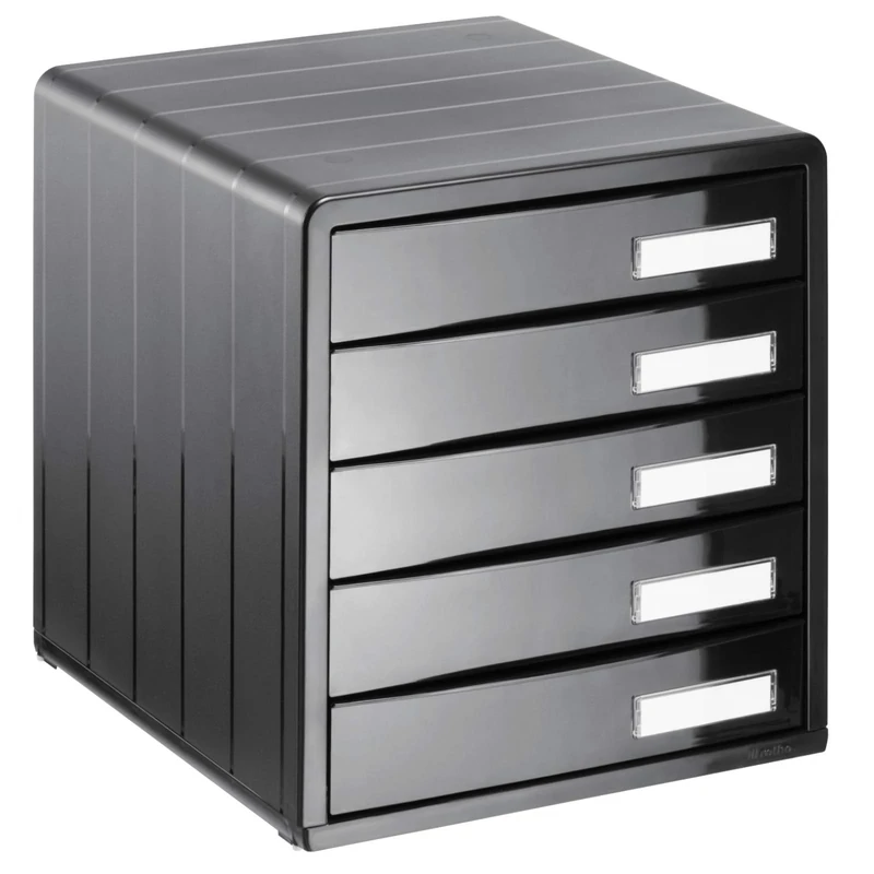 Rotho, Timeless, Office box with 5 drawers, Plastic (PS) BPA anthracite, 34,5 x 29,0 x 32,0 cm