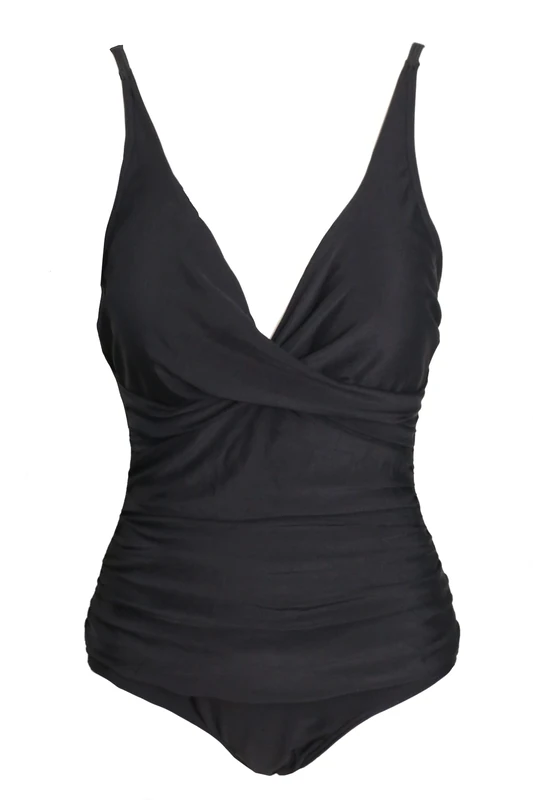 Bslingerie Ladies Retro Push Up Monokini - Black Dotted 3XL - Image 1