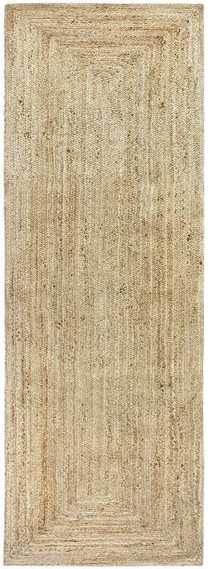 HAMID Rug Jute Runner Alhambra Natural Colour, Jute Rug, Area Rug 100% Jute Fibre Hand Wovem, Braided Rug for Home, Living Room, Floor Carpet..(200x80cm)
