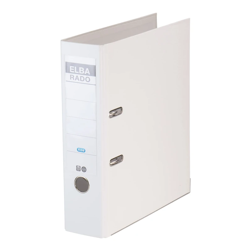 Elba Folder rado Brillant DIN A4, 5-Piece Pack, Quality Slot Folder File Wide Weiß White