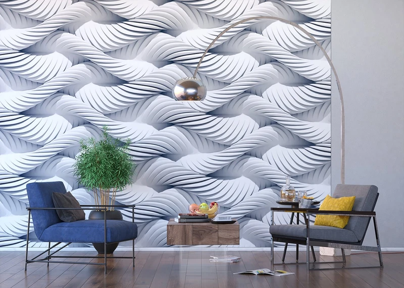 AG DESIGN Photo Wallpaper/Giant Wall Poster, Blue Black Paper, Multi-Colour, 389 x 254 cm/141.7 x 100-Inch