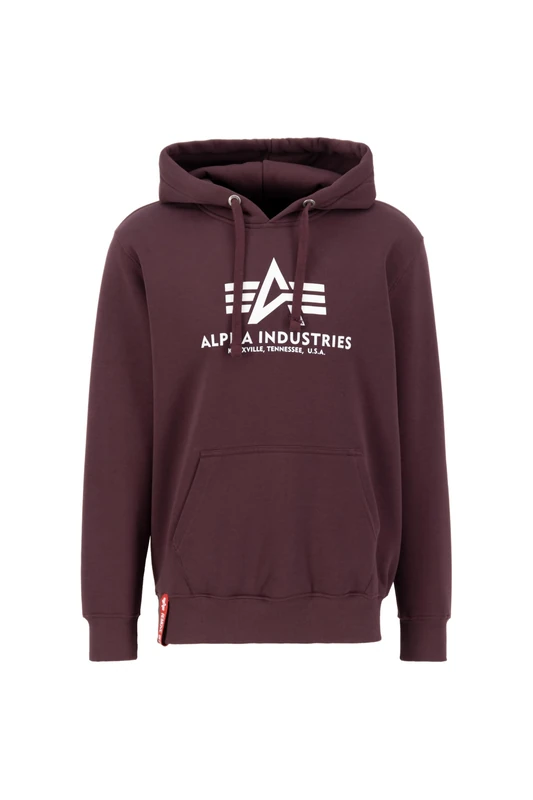 ALPHA INDUSTRIES Men Hoodie Basic, Size:S, Color:deep Maroon