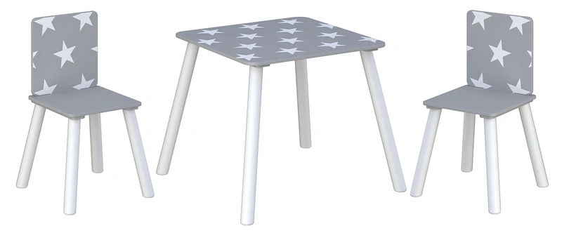 Kidsaw Star Table & Chairs GREY